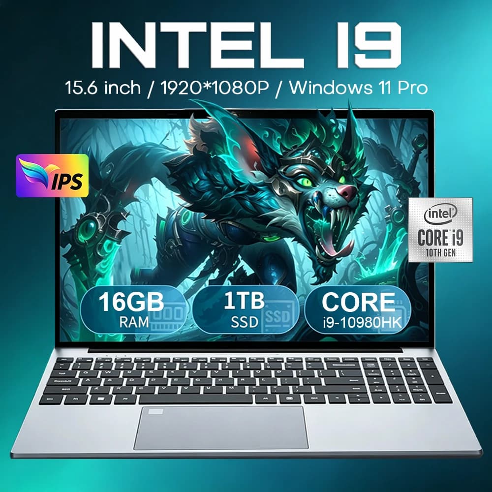 2026 15.6" Gaming Laptop Computer Intel Core i9 10980HK Windows 11 Pro PC Gamer 16GB RAM 1TB 2TB SSD Notebook PC Portable Laptops
