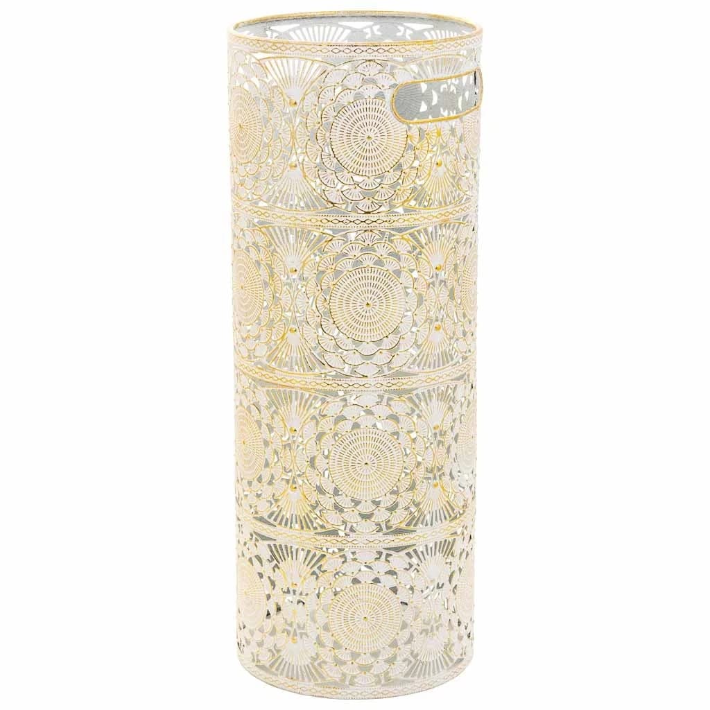 Wonderlust Deco - Paragüero redondo de metal blanco 20x20x53h cm Blanco 20x20x53h cm