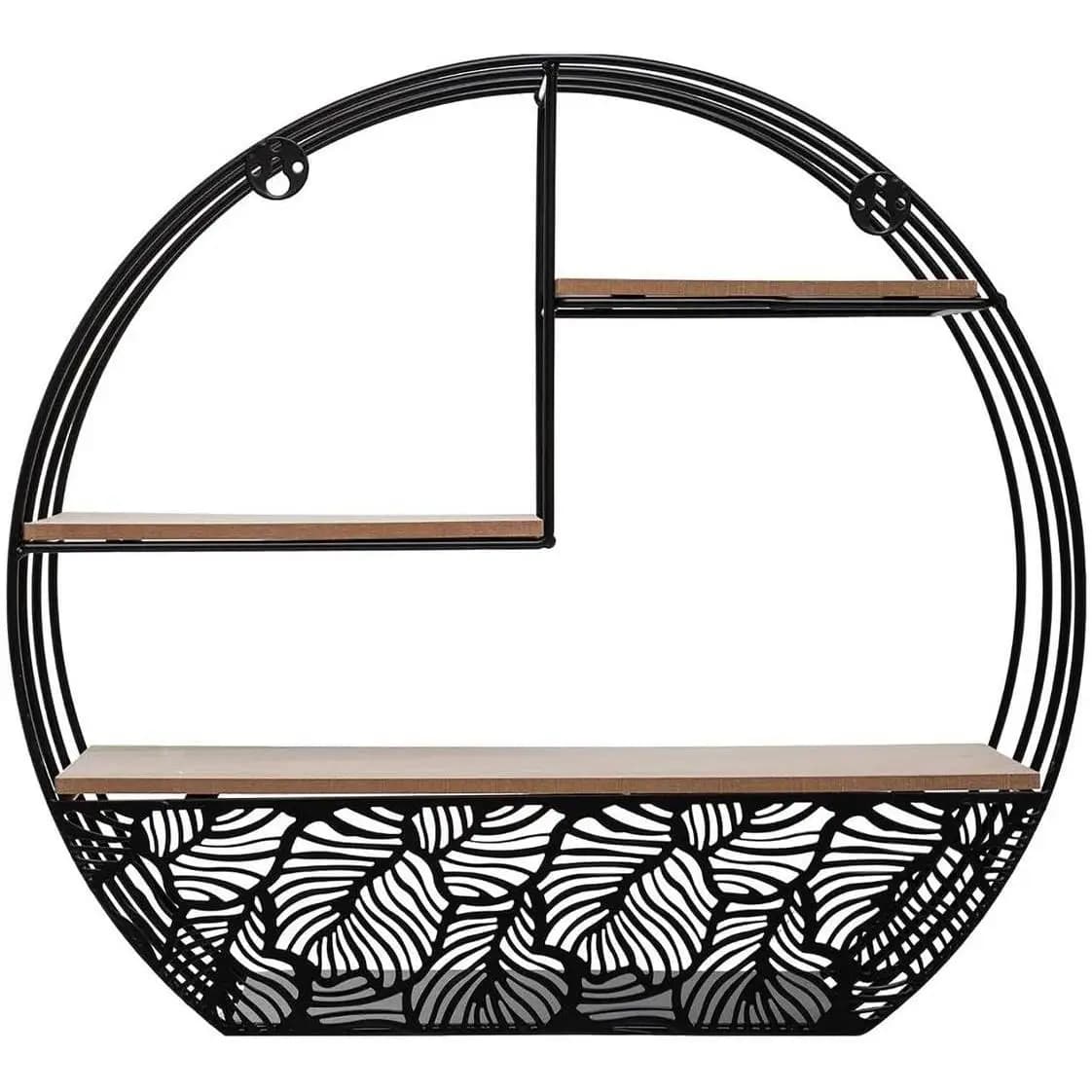 Estantería Atmosphera de Pared Negro Madera (39 X 10,9 X 36 Cm)