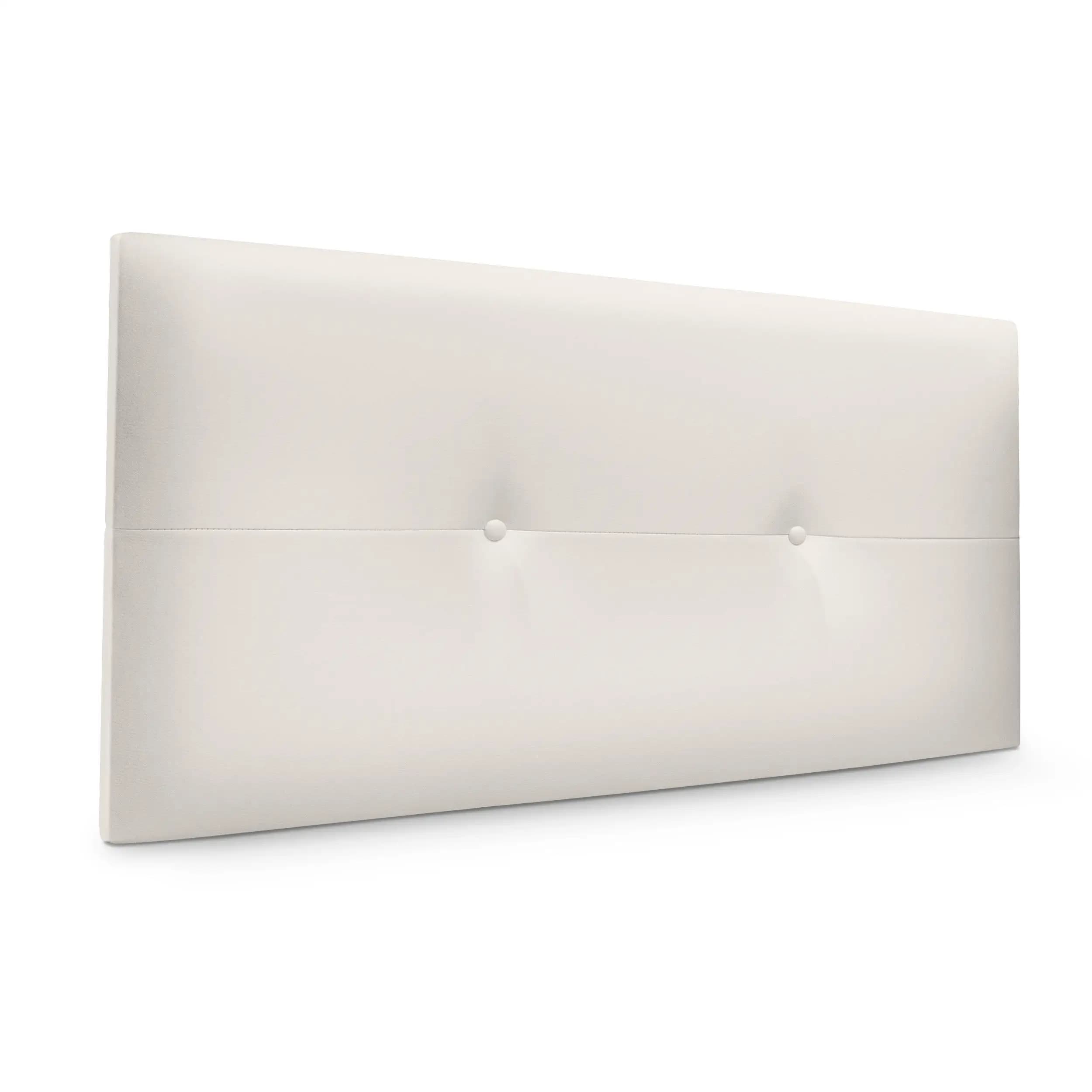 DHOME Cabecero de Polipiel o Tela AQUALINE Pro cabeceros Cabezal tapizado Cama Lujo (Blanco Hueso Polipiel)