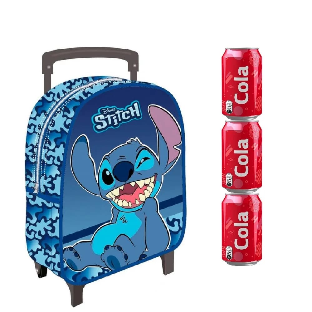 CM Mochila Trolley Stitch Disney 24CM Ruedas Ganchillo