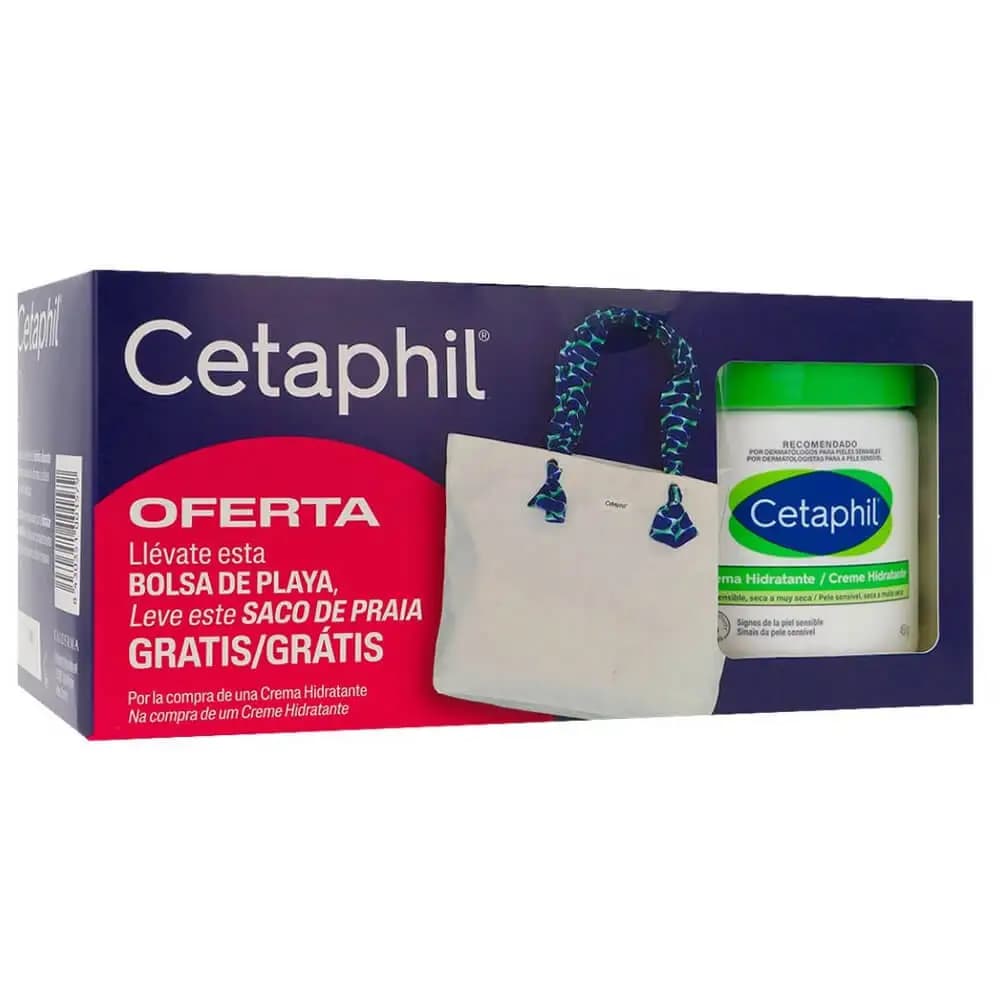 Cetaphil Crema Hidratante 453 gr + Regalo Bolsa de Playa Pack