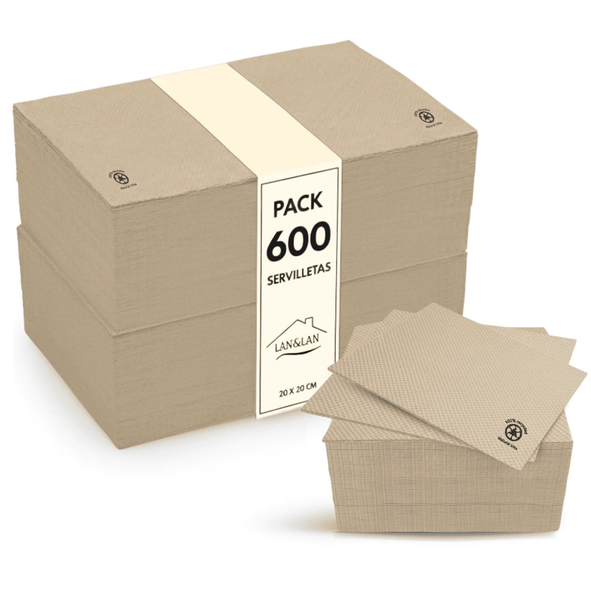 Servilletas Cocktail Biodegradables y Desechables, Servilletas de papel y Micropunto modernas para tus Eventos - LAN&LAN