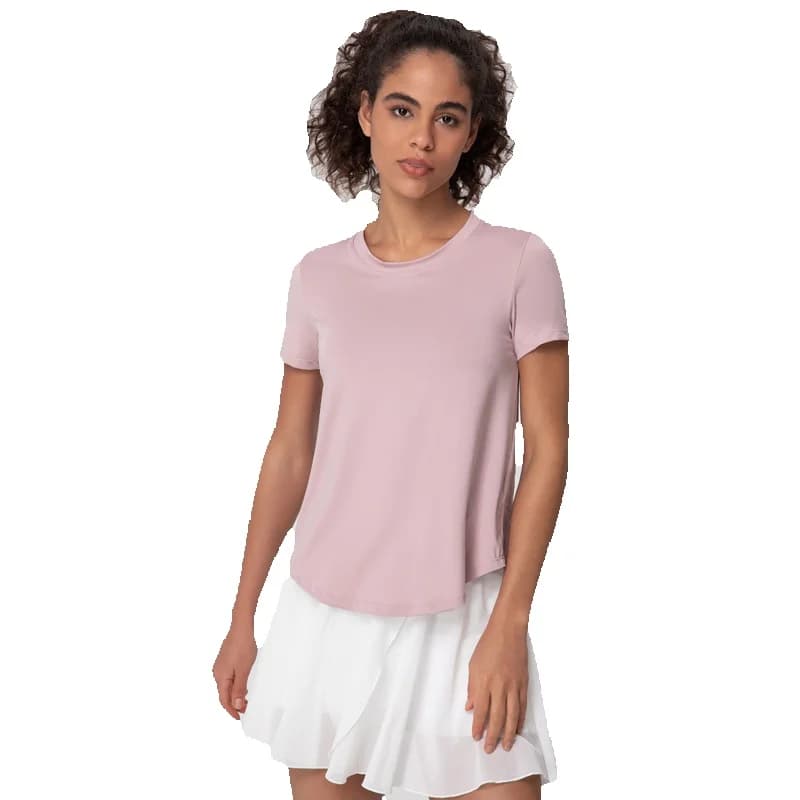 Camiseta de Fitness de Manga corta para Mujer,para Running y Gym