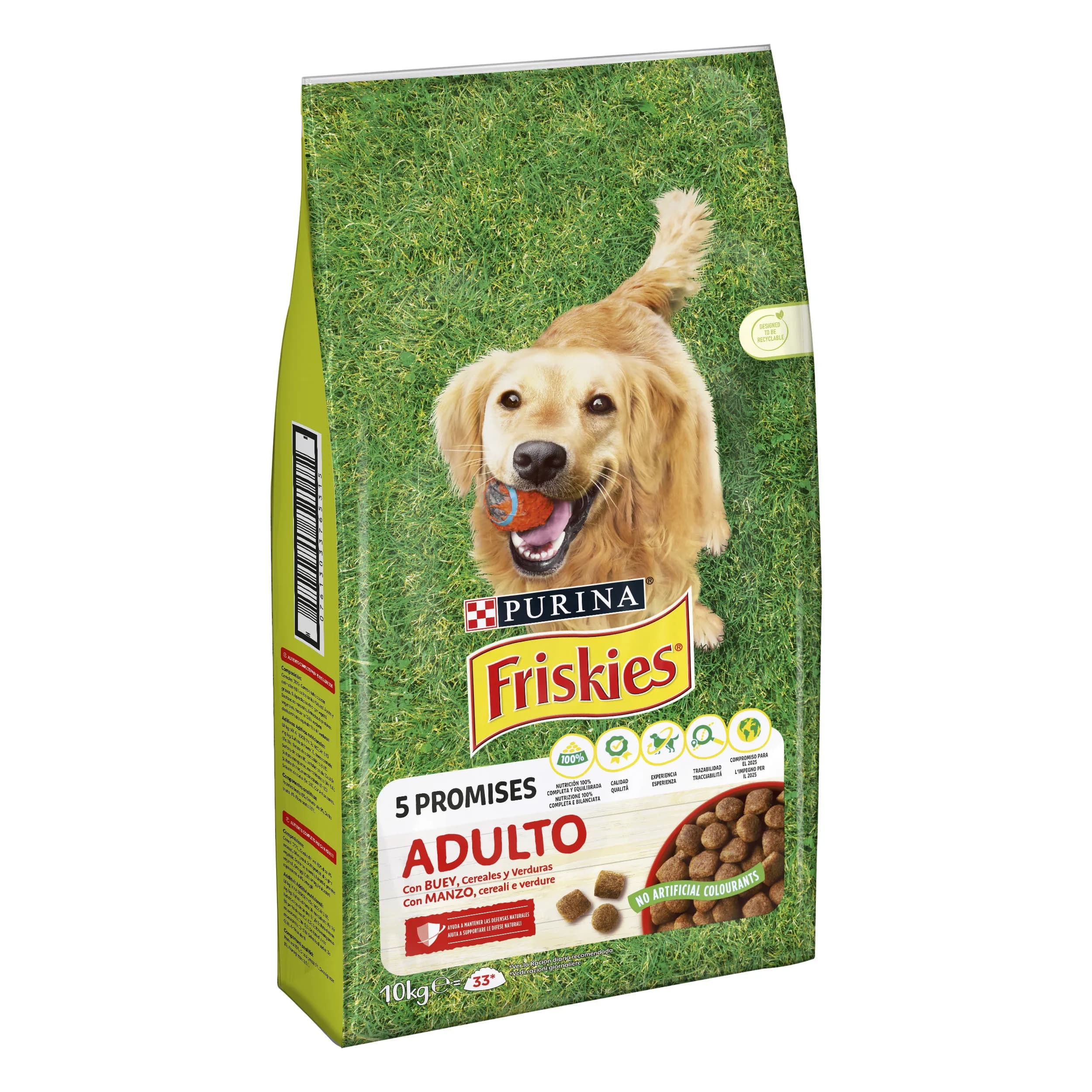 Friskies Adulto Carne y Verduras Pienso para Perros  Pienso completo para perros adultos