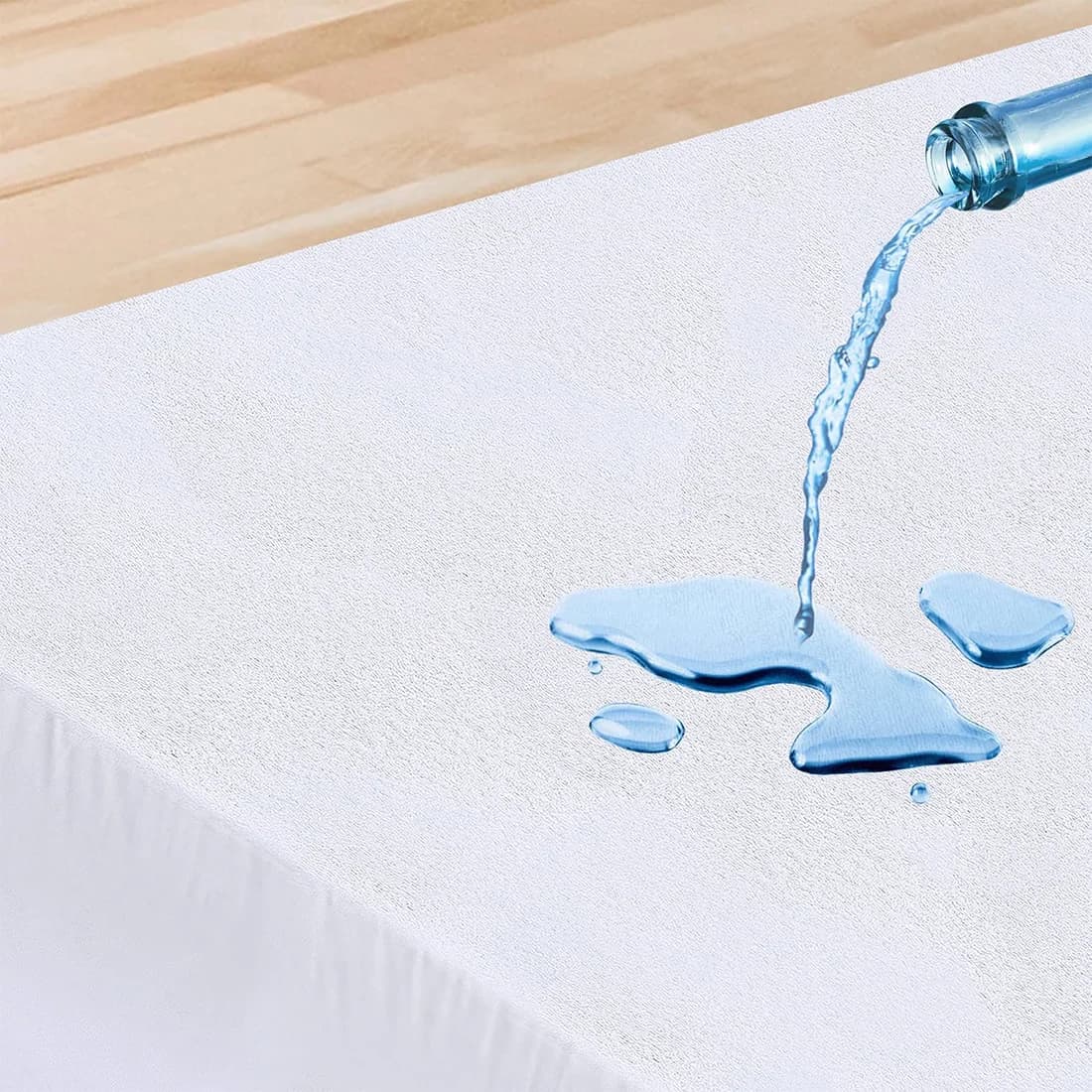 HOMESOL®  Protector de colchón impermeable de Rizo 100% Poliéster, Tratamiento Anti ácaros, Transpirable
