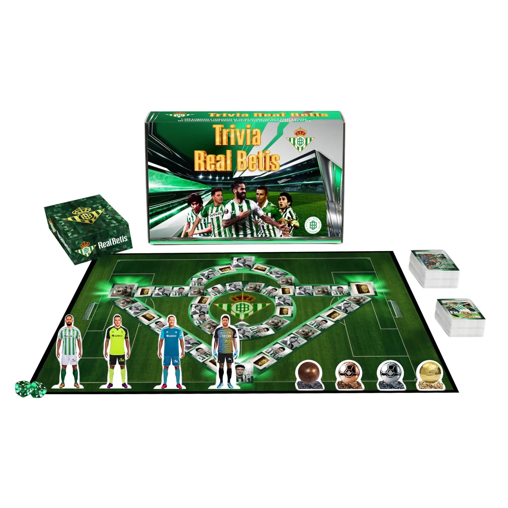 Trivial del Real Betis Balompié (Oficial) 1400 preguntas y respuestas sobre el Betis. Historia, jugadores, imágenes, dirección. Consigue los 4