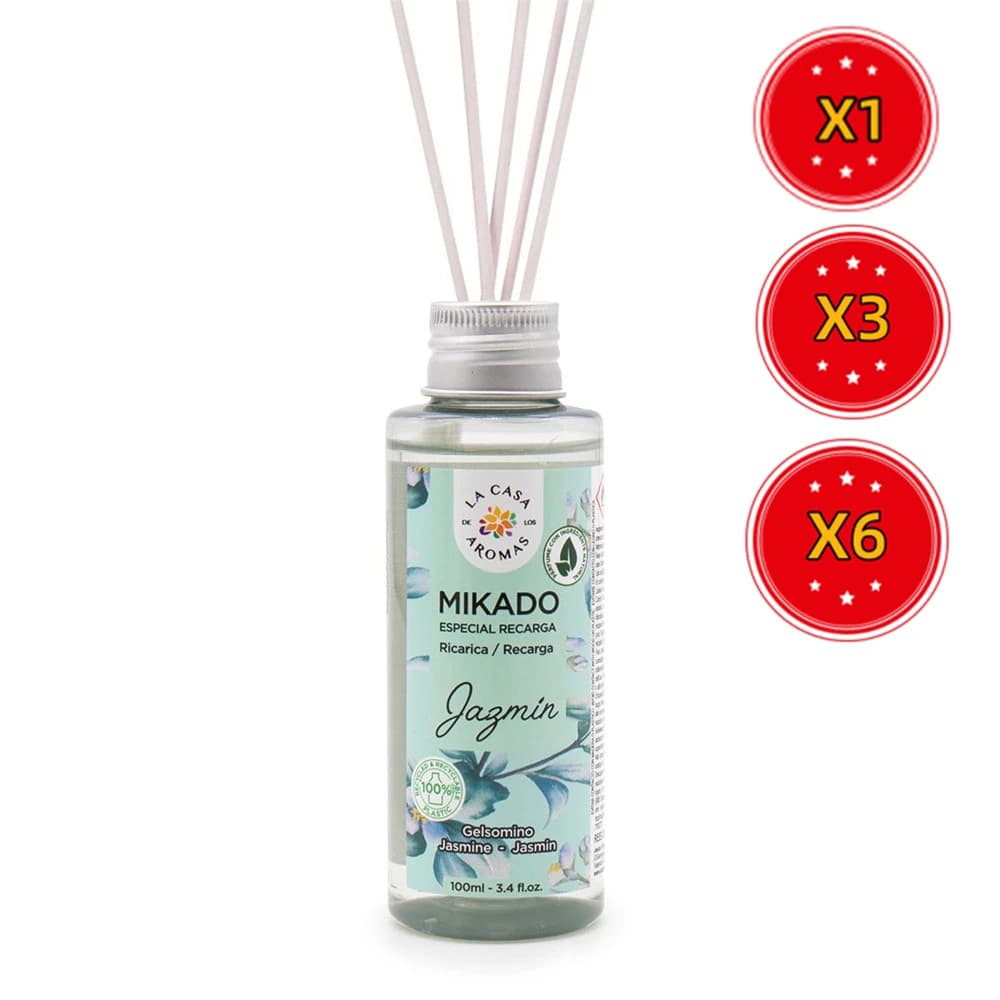 Mikado - Aromatizador de Ambientes 100 Ml - Pack de 3 y 6 Unidades - Fragancias Variadas