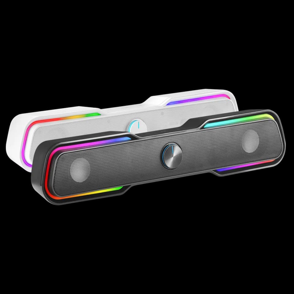 Mars Gaming MSBX, Barra de Sonido RGB, Bluethooth 5.0 + Jack 3.5, Sonido DSP 10W, Barra de Sonido Negro o Blanco