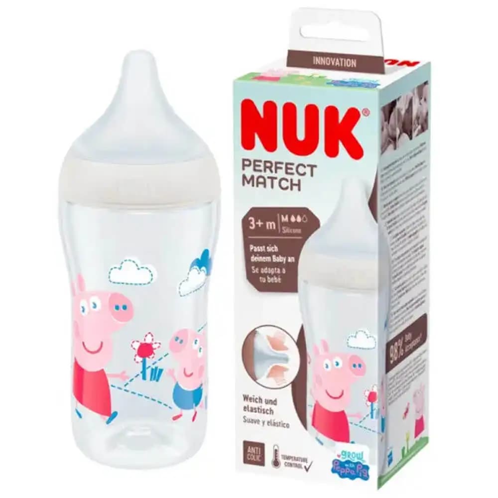 Nuk Biberón Perfecta Match 3+M 260 ml Peppa Pig