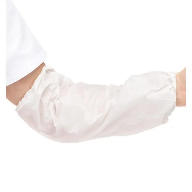 MONOUSO | Manguitos en Polietileno 18x44cm G80 Blanco (100 Uds)