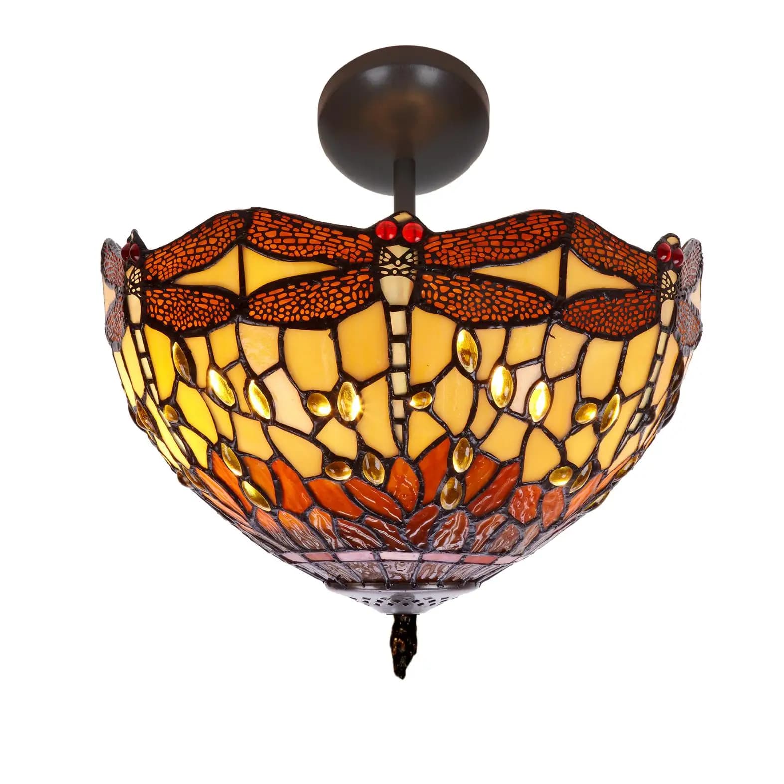Plafón bajo de techo medio diámetro 30cm Serie Belle Amber FIJALO LG232544