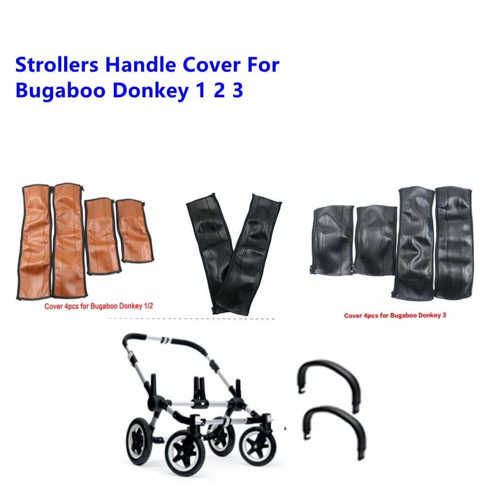 Fundas para Reposabrazos de cochecito, funda protectora de cuero Pu para Bugaboo Donkey 1, 2, 3, 5, accesorios para cochecitos