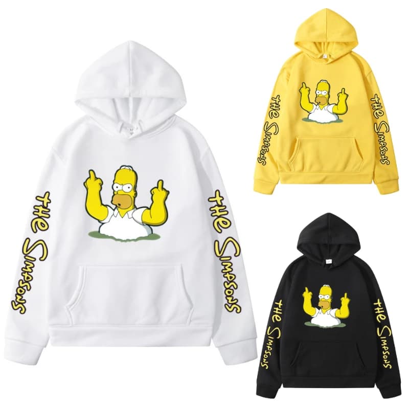 The Simpsonss-Sudadera con capucha informal para hombre y mujer, suéter de lana con estampado de Anime, ropa deportiva para hombre y mujer