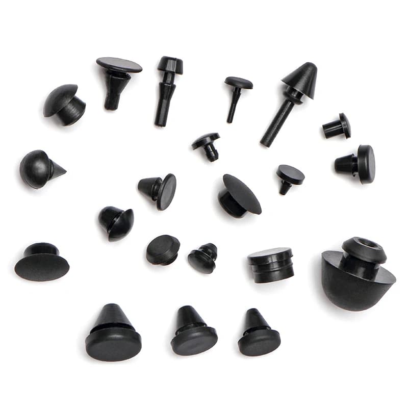 Tapón de silicona, tapón de goma, ojal, alfombrilla impermeable para puerta, amortiguación negra, tapón en T blanco, cubierta de sellado de