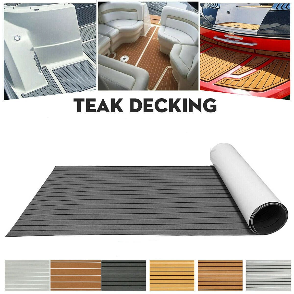 Estera de espuma para barco de 2400x450MM, hoja de cubierta para yate marino, hoja de cubierta de teca sintética, alfombra adhesiva, almohadilla de