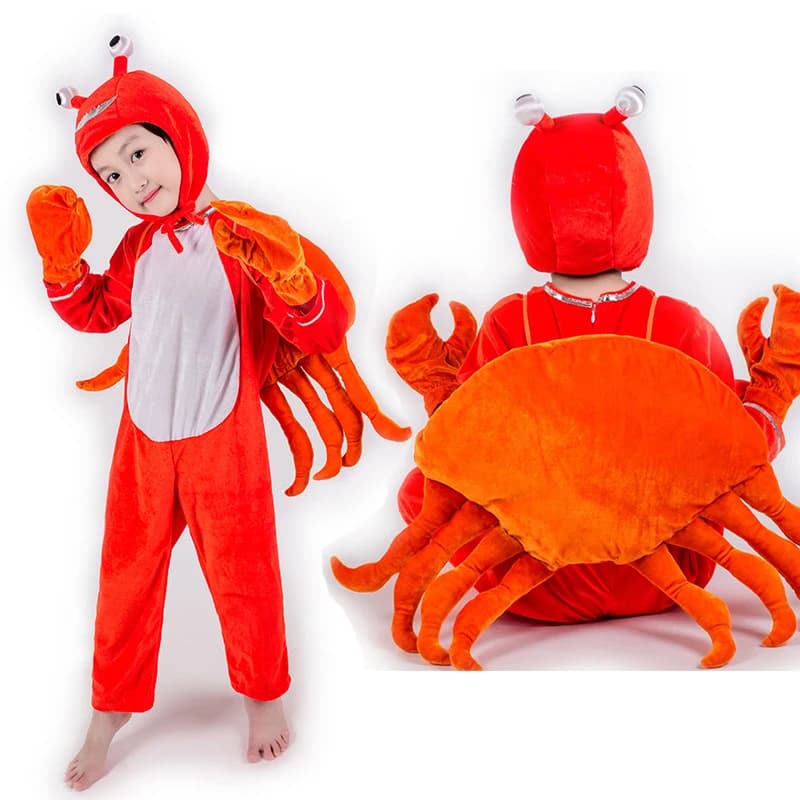Disfraz de Halloween para niños y adultos, traje de actuación de animales, cangrejo, Delfín, camarón, Pengium