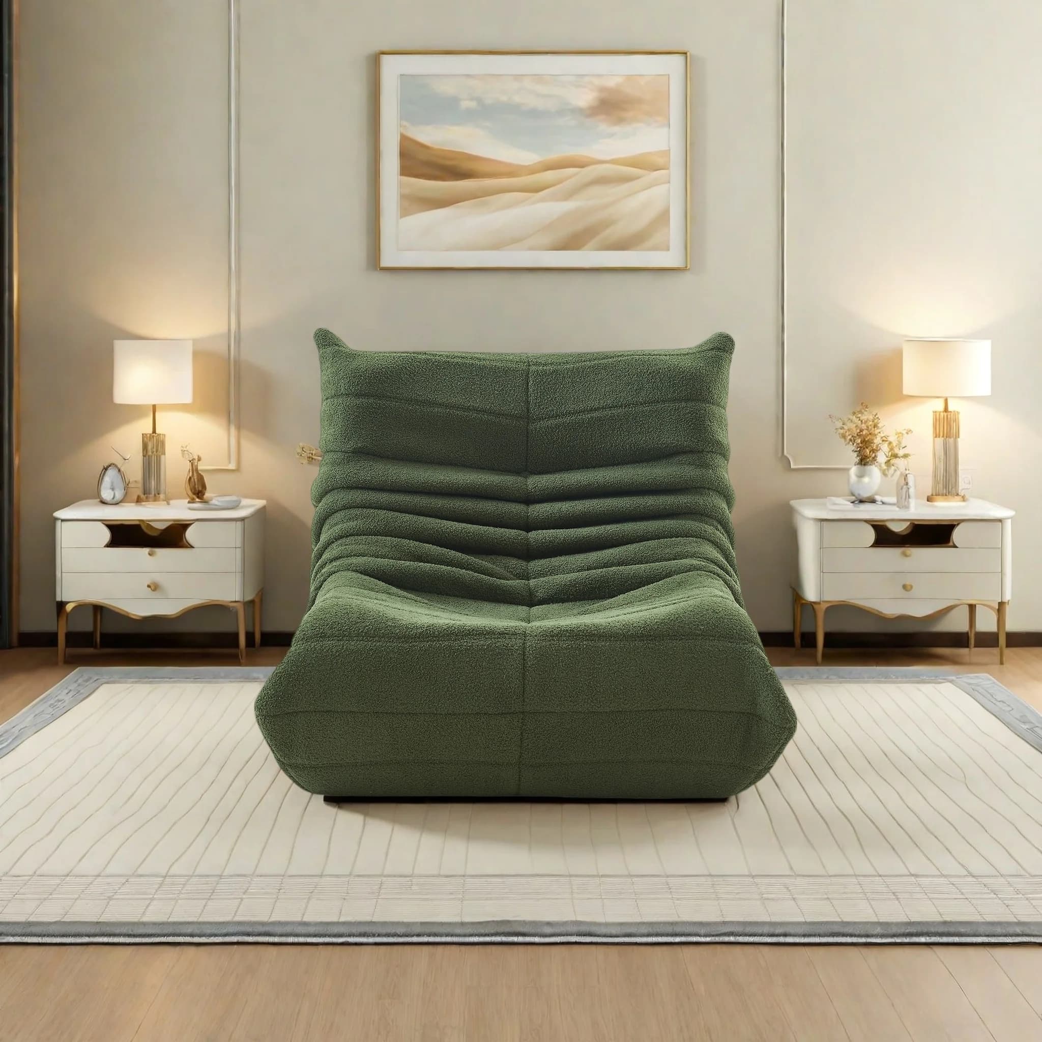 Sofá Puff Rosahqnda, Sofá de Suelo, Silla de Lectura XXL Cómoda, Sofá Relajante, Silla Puff para Dormitorio, Sala de Estar, Silla Reclinable