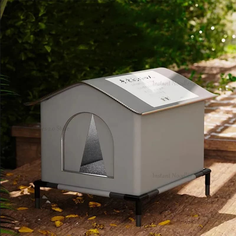 Casa para perros y gatos callejeros, impermeable, para exteriores, invierno, cálida, cueva para mascotas, camas para dormir, hogar, plegable, lavable