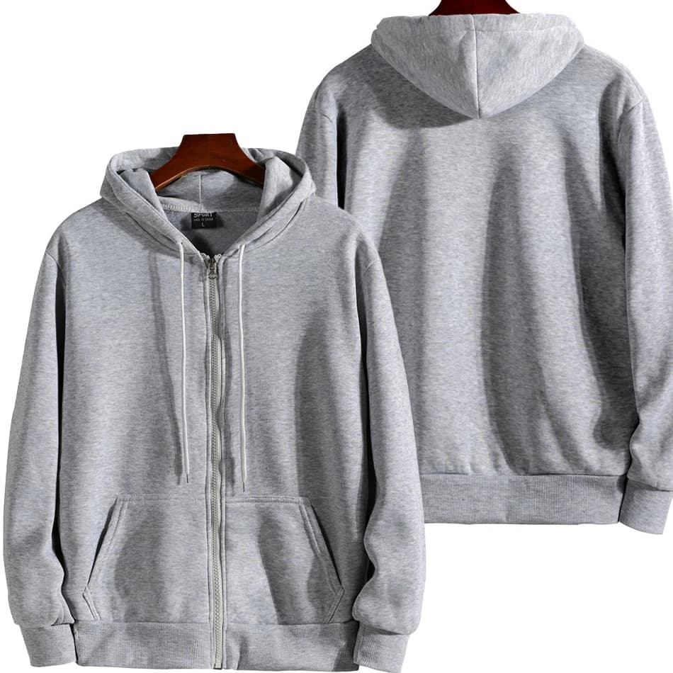 Sudadera con capucha y cremallera para hombre y mujer, ropa deportiva informal de manga larga, color liso, a la moda, gran oferta, otoño e invierno,