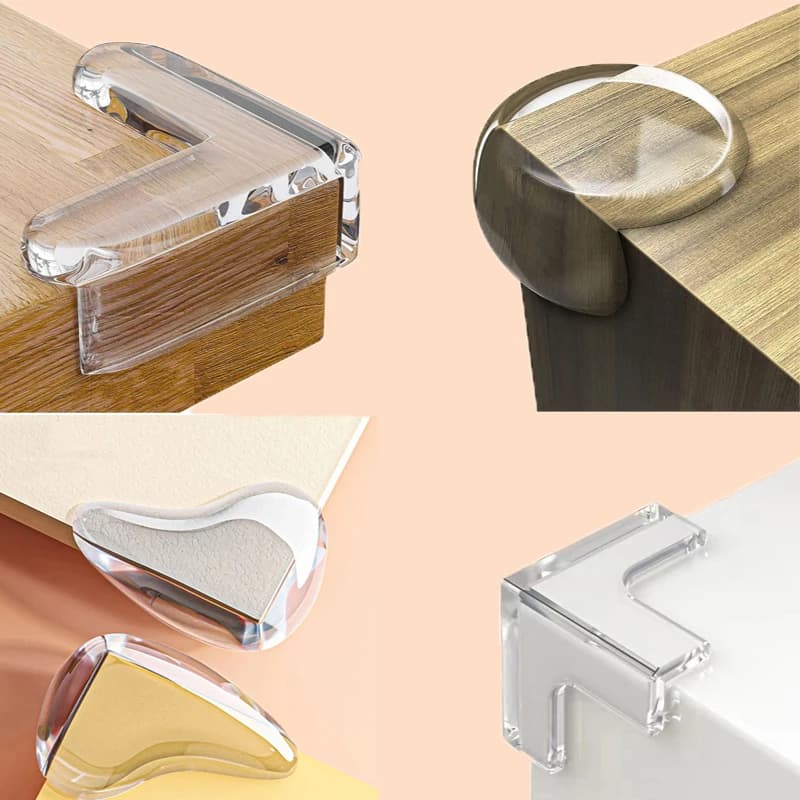 Protector de silicona de seguridad para bebé, cubierta de protección de borde de esquina de mesa, protección de enchufe eléctrico, protectores