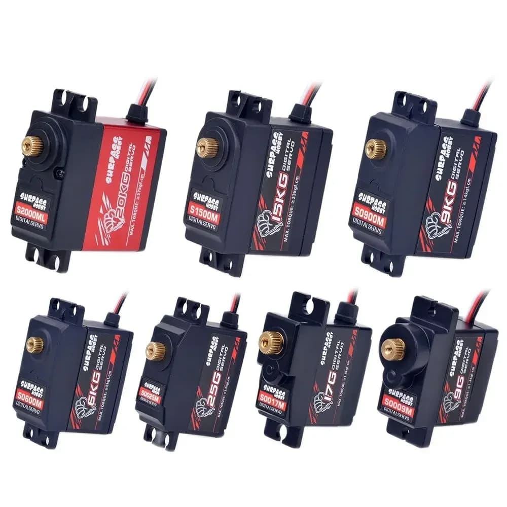 SURPASS Hobby Servo Digital 9G 17G 25G 6KG 9KG 15KG 20KG Micro Servo de engranaje de Metal para 1/8 1/10 RC coche avión Robot planeador