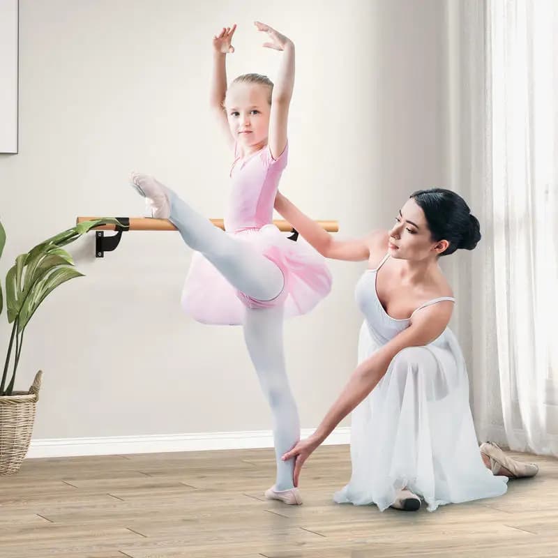 Barra de ballet montada en pared de 1,2 m para entrenamiento, color negro, fitness, envío desde Europa