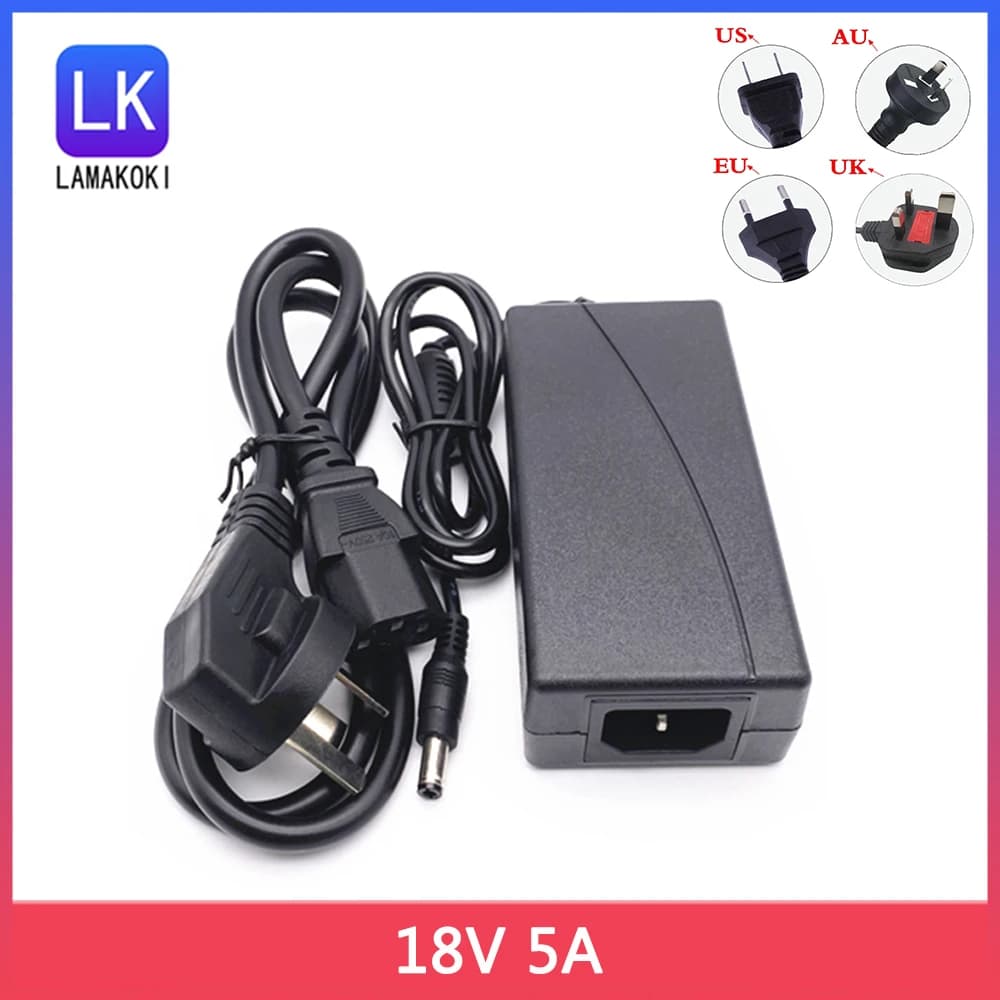 18V 5A Fuente de alimentación conmutada 18V 5A Adaptador de corriente 18V 5.0A DC Cable de alimentación estabilizado 5000ma