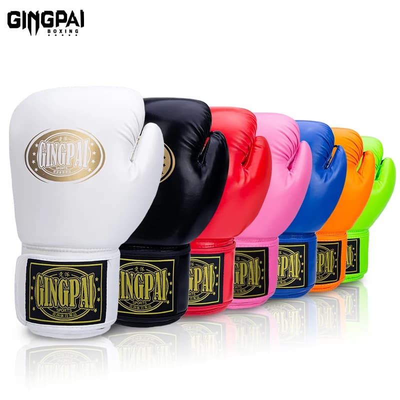 Guante de boxeo profesional, accesorio de entrenamiento de lucha, Sanda, Muay Thai, MMA, 6/8/10/12oz