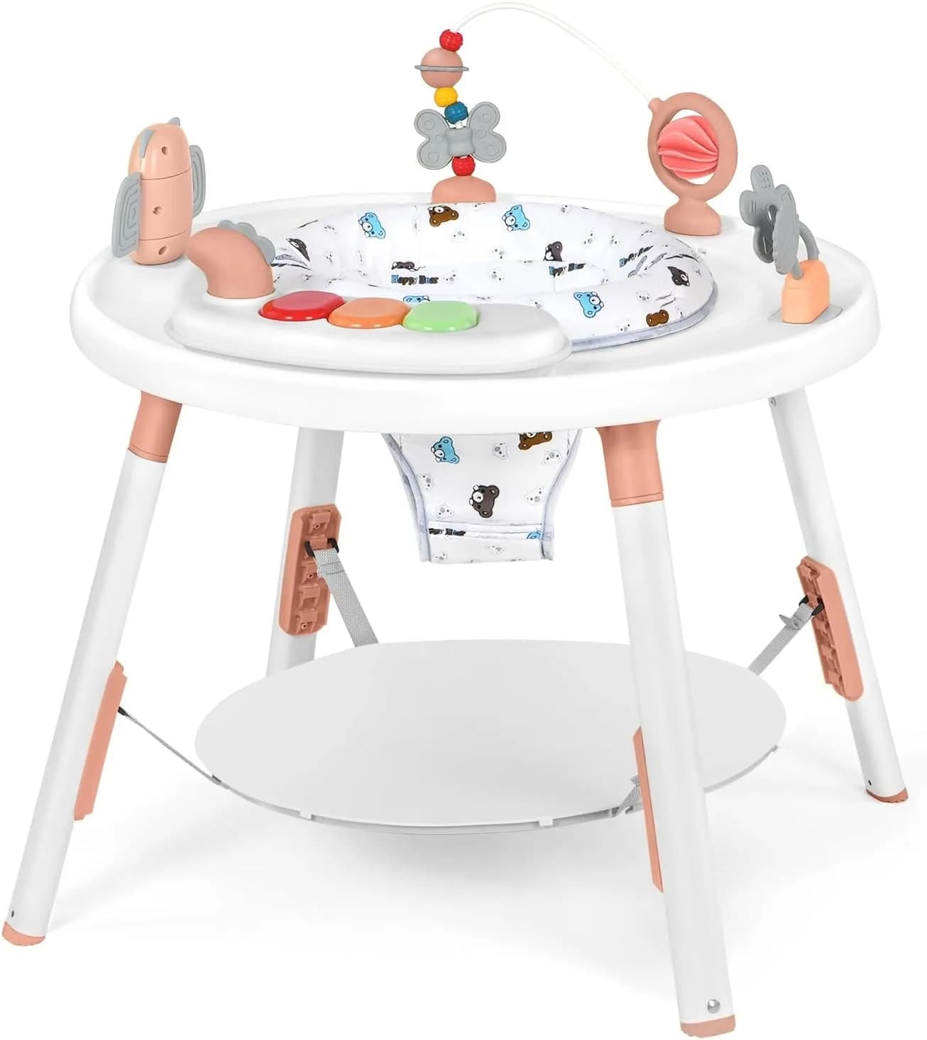 Centro de actividades para bebés, 3 en 1 con juguetes desmontables y asiento giratorio de 360 grados, ideal para el desarrollo y el entretenimiento