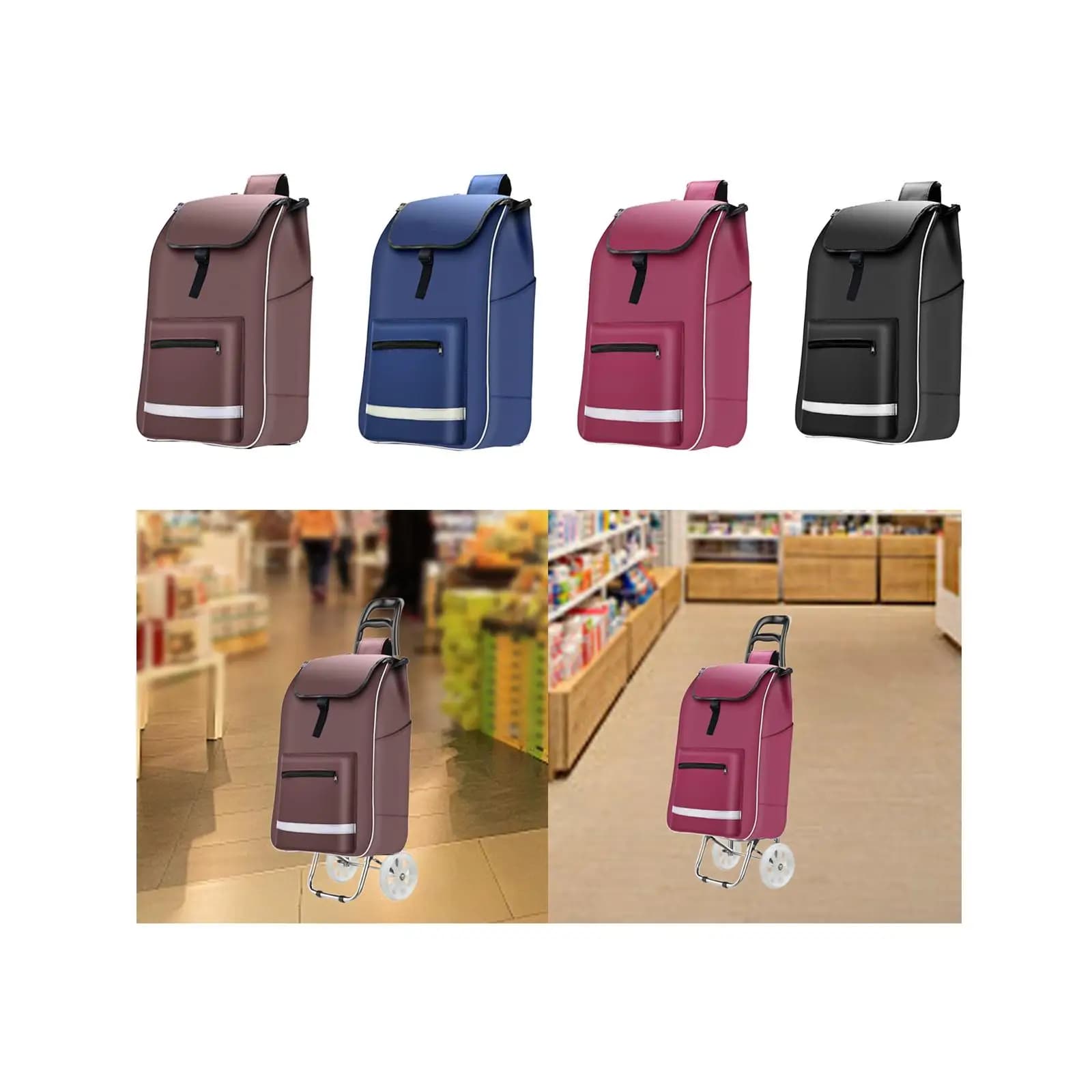 Bolsa de repuesto para carrito de compras, bolsa para camión de mano, portátil, reutilizable, impermeable, bolsa para carrito de comestibles, bolsa