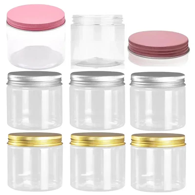 20 piezas de frascos de plástico vacíos con tapa de aluminio, botellas de PET de 150 ml para envasado de alimentos, frascos para almacenamiento de