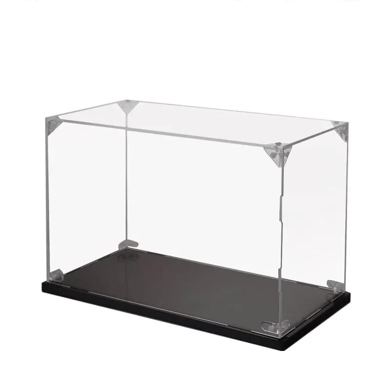 Vitrina acrílica con puerta para figuras coleccionables, caja de almacenamiento de montaje, organizador de encimera, escaparate a prueba de polvo
