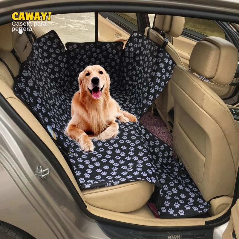 Portadores Del Perro Huella PERRERA CARAMELO Impermeable Trasero Hacia Atrás la Cubierta de Asiento de Coche Perro Esteras Hamaca Protector Con