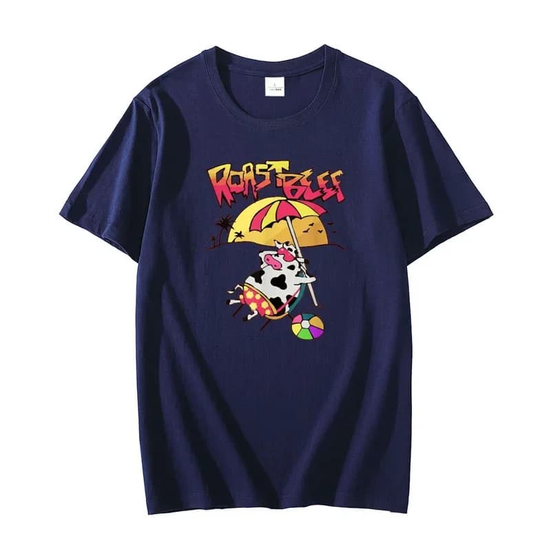 Camiseta divertida de dibujos animados de barbacoa, ropa de calle, Tops de vacaciones, ropa de fiesta, Stranger Dustin, amor, carne asada, playa,