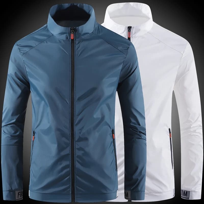 Ropa de protección solar para hombre, chaqueta de aire acondicionado resistente a los rayos UV, ultrafina, transpirable, de seda helada, a la moda,