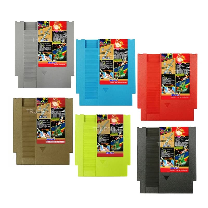 Tarjeta de Juegos Superior 852 en 1 Forever Duo, 8 Bits, Chip Flash de 1GB, 852 Juegos (405+447), Cartucho con Carcasa Dorada y Negra para Consola de