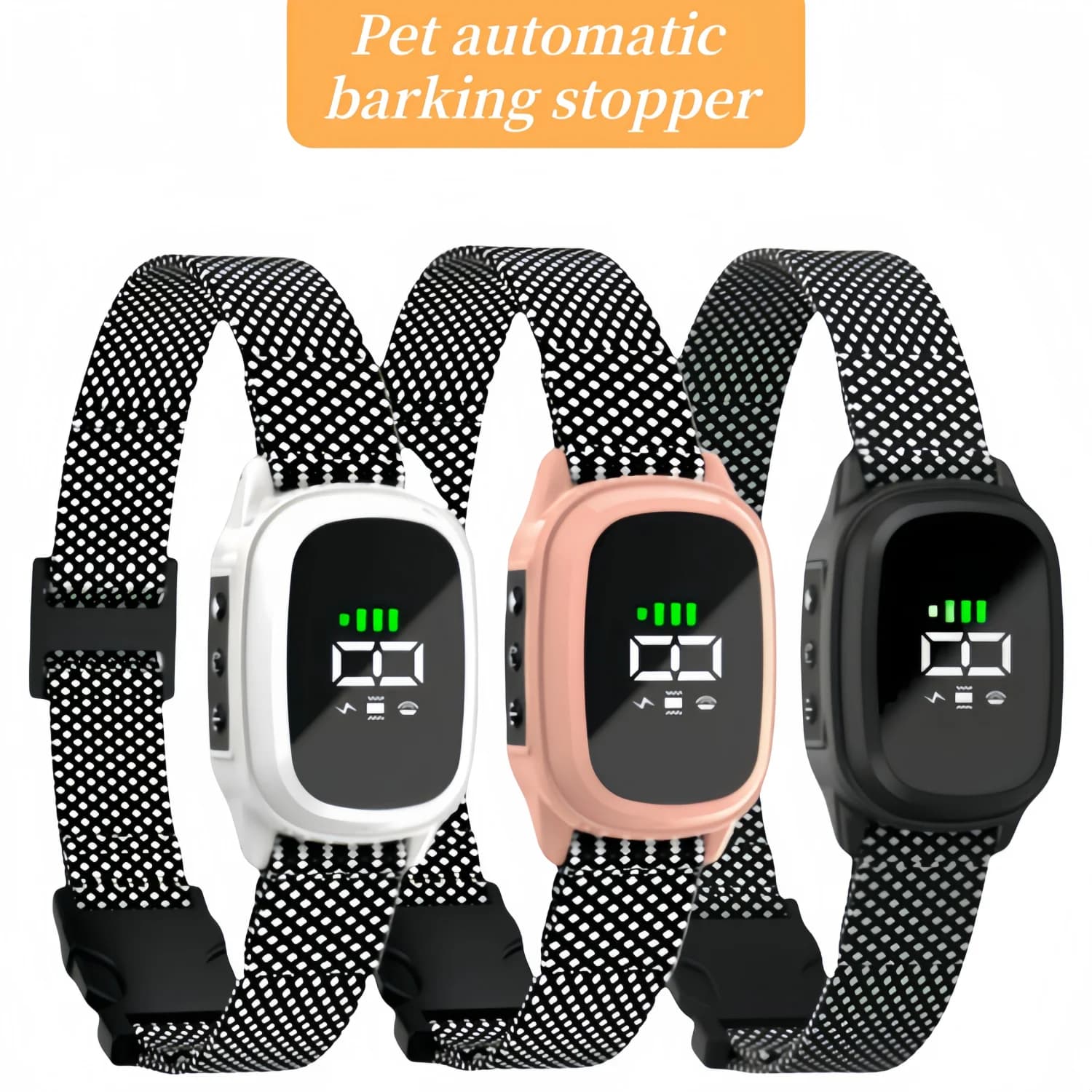 Dispositivo antiladridos para perros, impermeable, ultrasónico, para dejar de ladrar, vibración, Collar antiladridos, Collar de entrenamiento para