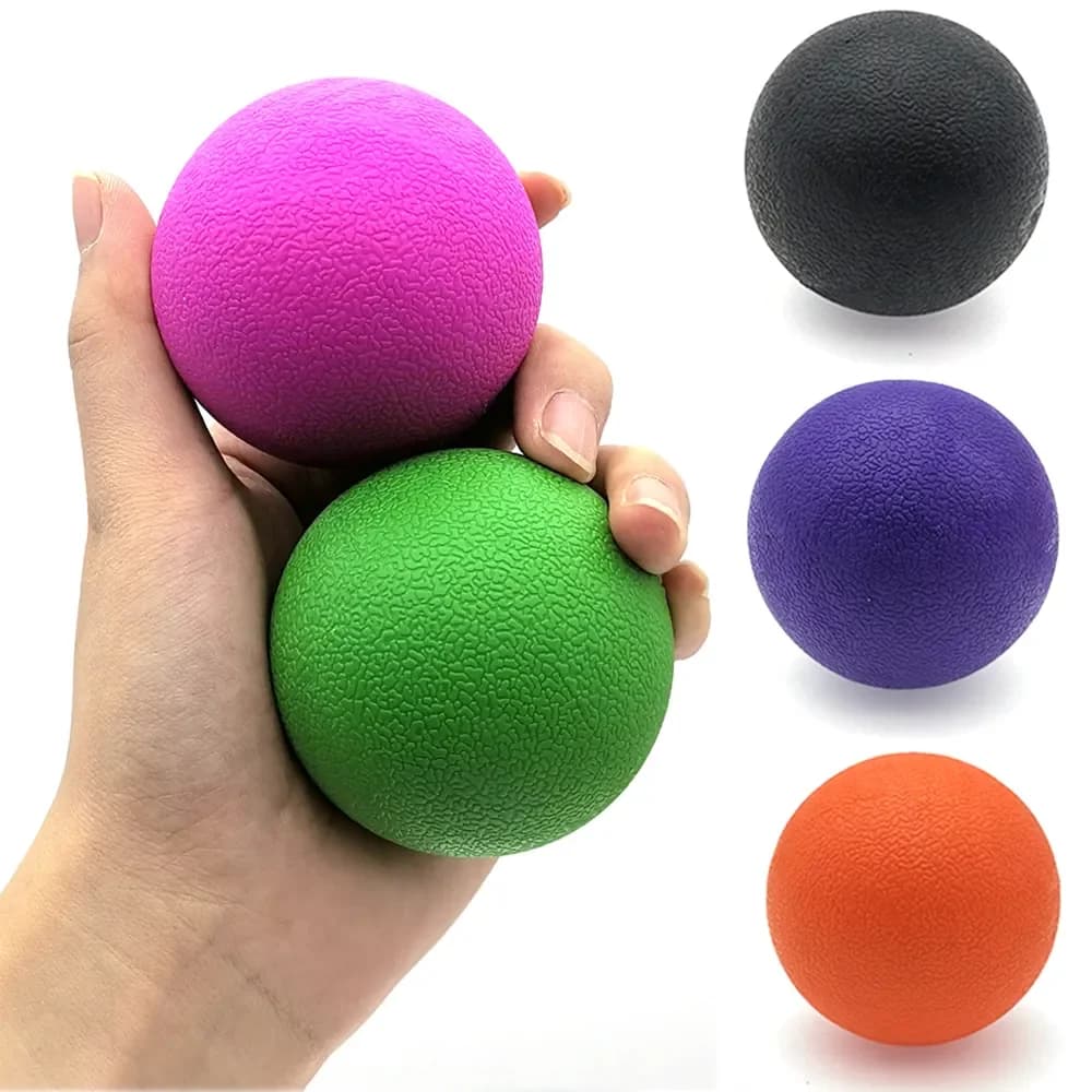 Pelota de Masaje TPE para Relajación Muscular, Ejercicio, Deportes, Fitness, Yoga, Pelota de Masaje Tipo Cacahuete para Aliviar el Dolor y el Estrés