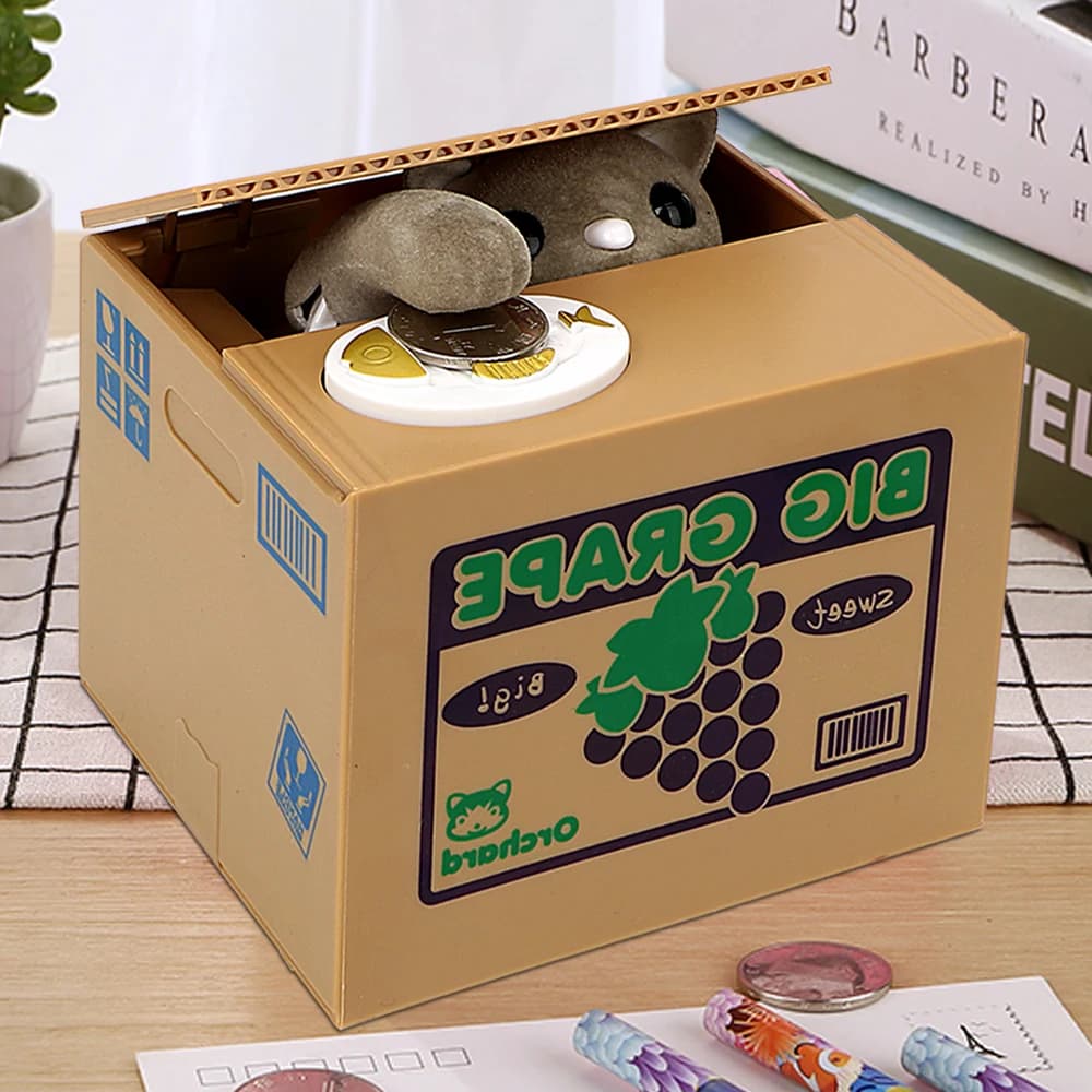 Hucha, caja de ahorro de dinero, gato Panda automatizado, hucha de robalo, regalo bonito para niños
