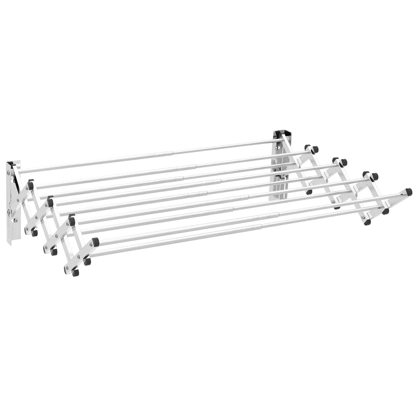 Secador de ropa montado en la pared Secador de pared extensible de acero inoxidable con 8 rieles Secador de ropa de pared Capacidad de carga de 25 kg