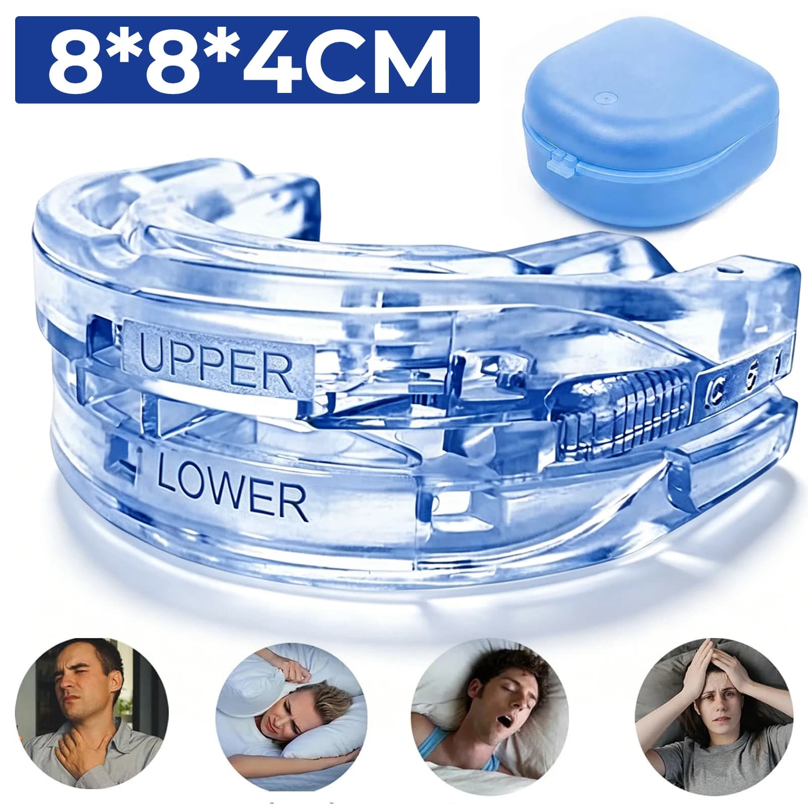 Protector Bucal Multifuncional Anti-Ronquidos, Dispositivo Oral para Aliviar los Ronquidos, Prevenir el Bruxismo y Terapia Respiratoria