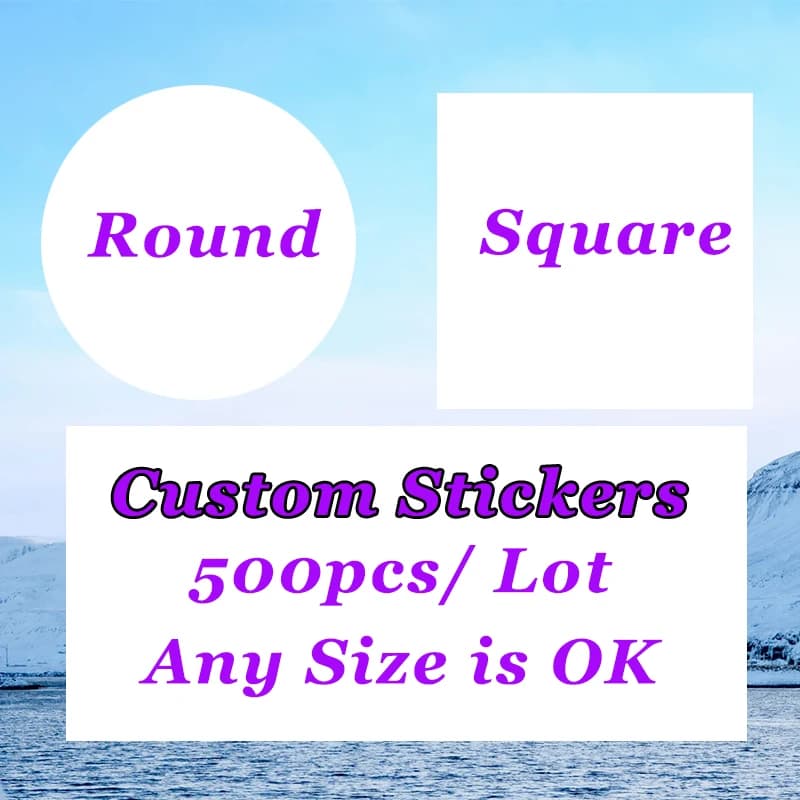1000 UDS-500 Uds pegatinas personalizadas etiquetas de logotipo personalizadas pegatinas de diseño Personal impermeables para logotipo de la empresa