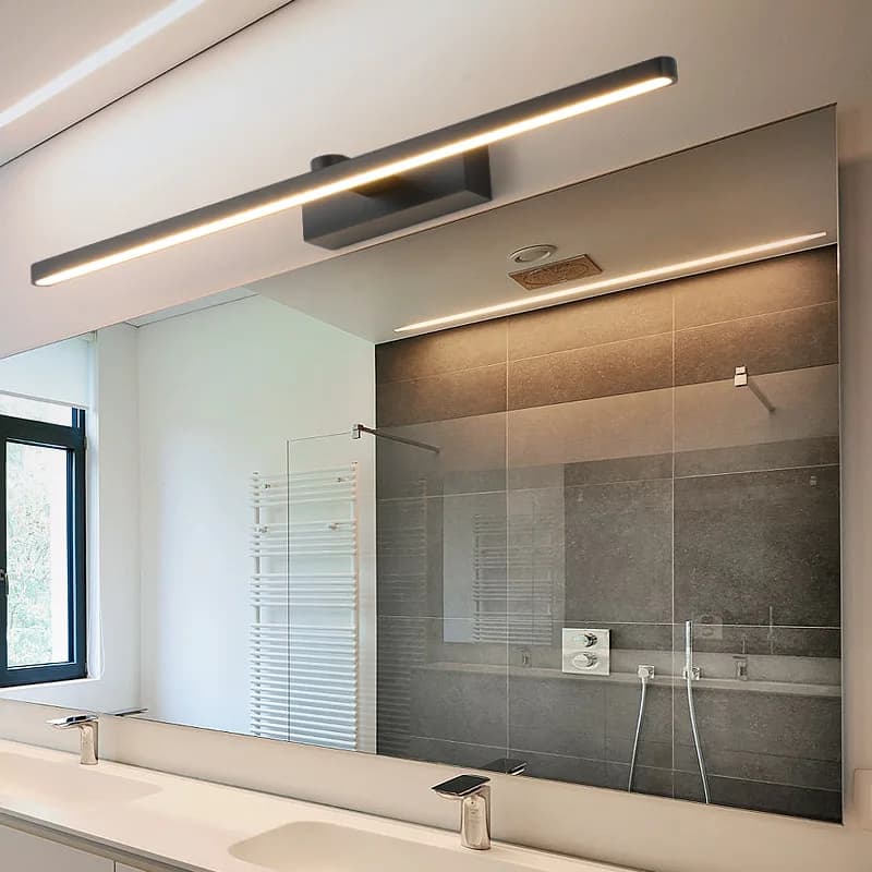 DINDALLED Luz LED para espejo de baño, aplique de pared moderno para dormitorio de tocador, accesorio de lámpara de línea de decoración del hogar