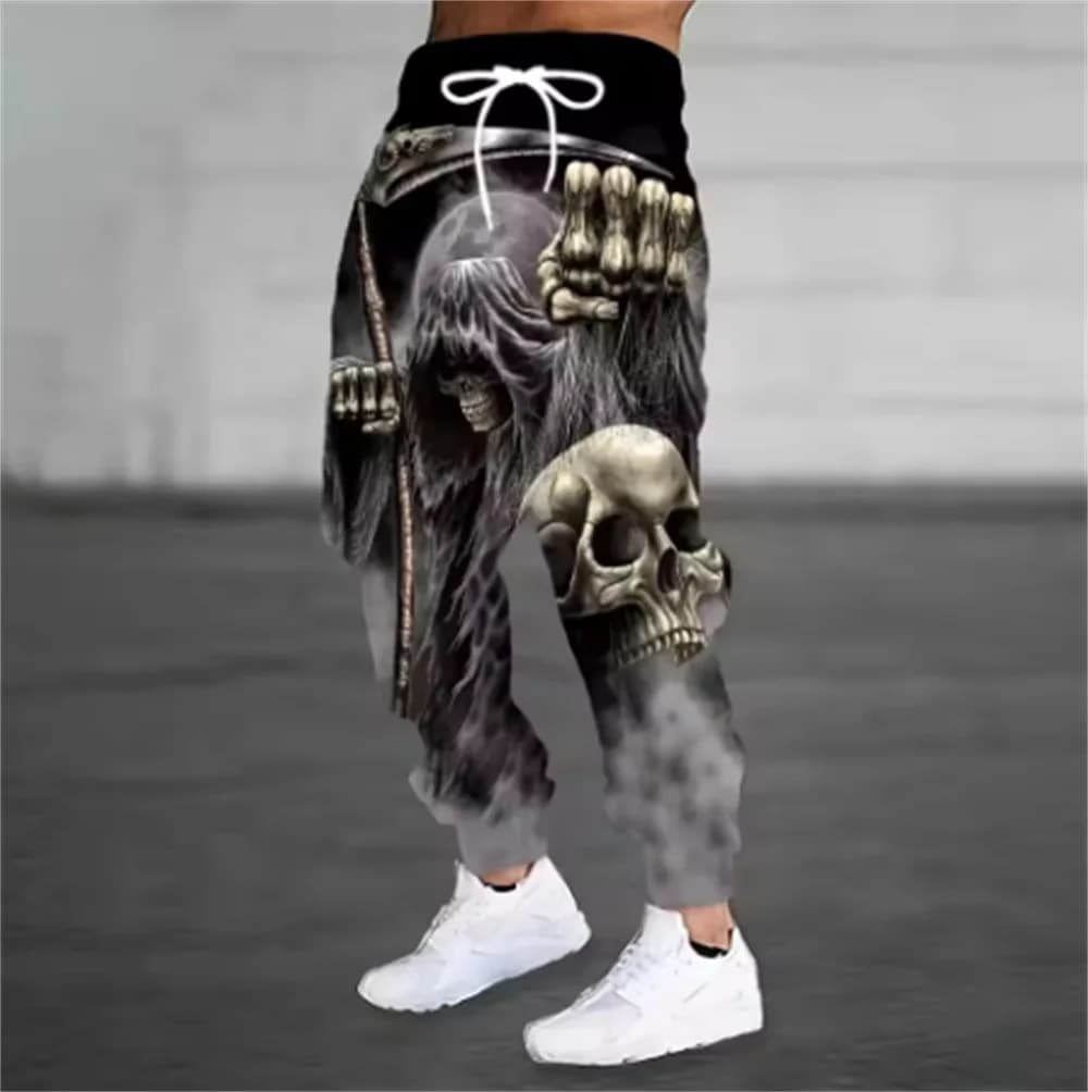 Otoño Invierno nuevos pantalones moda 3D impreso pantalones de chándal hombres sueltos Casual bolsillo cordón pantalones de chándal