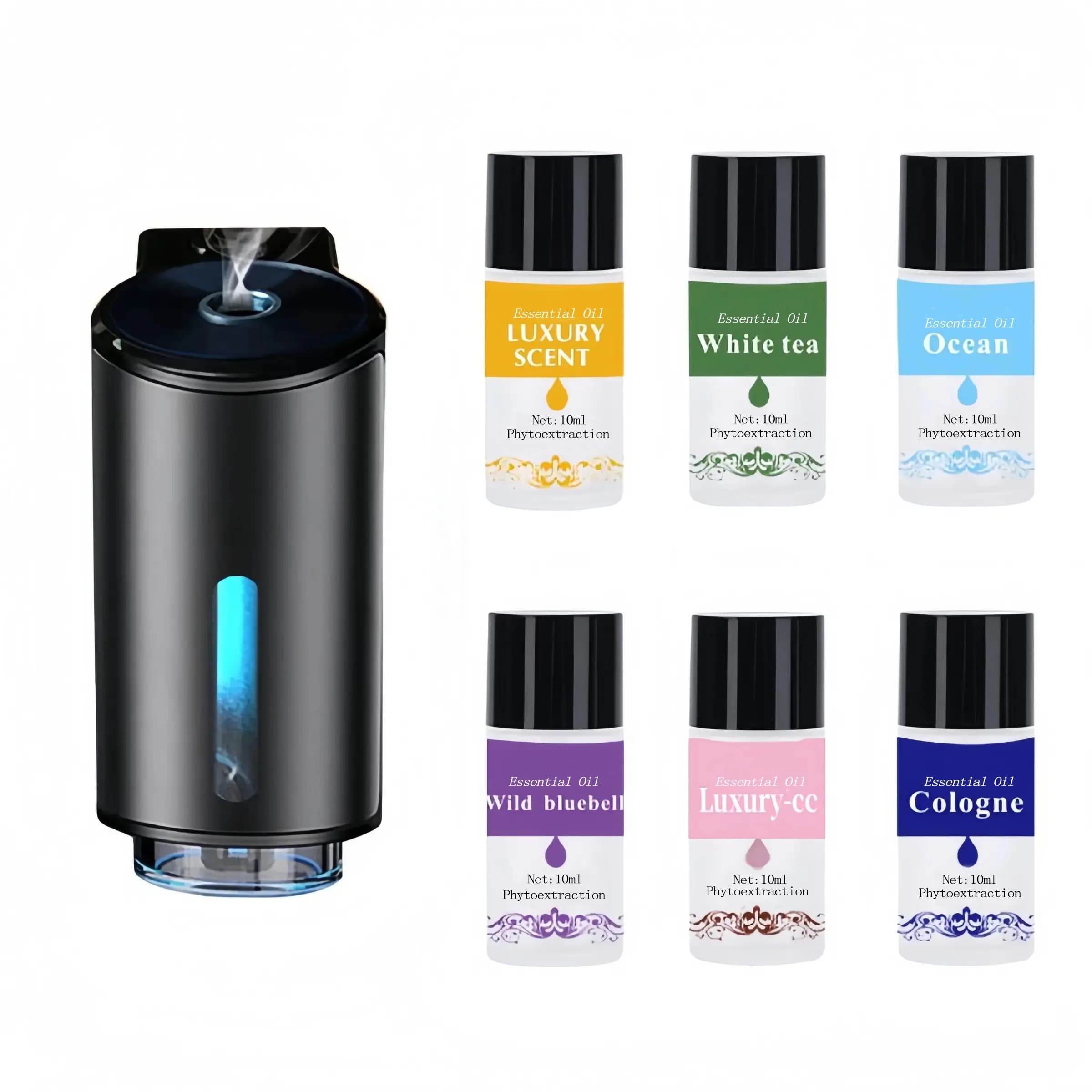 Ambientador para coche, tres intensidades ajustables, difusor de aroma para coche, fragancia de perfume ambientador portátil