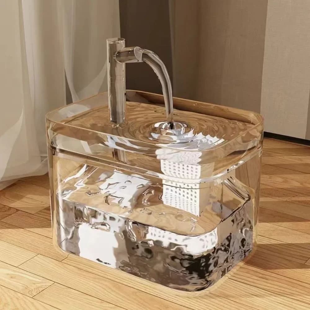 fuente de agua para gato Fuente de agua automática para mascotas, dispensador de agua transparente con alimentación USB para gatos, suministros de
