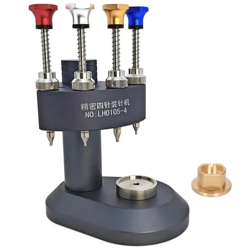 Prensador de manecillas de reloj de 4 pines de alta precisión, aguja de reloj de acero, ajuste de instalación, herramientas y Kits de reparación de