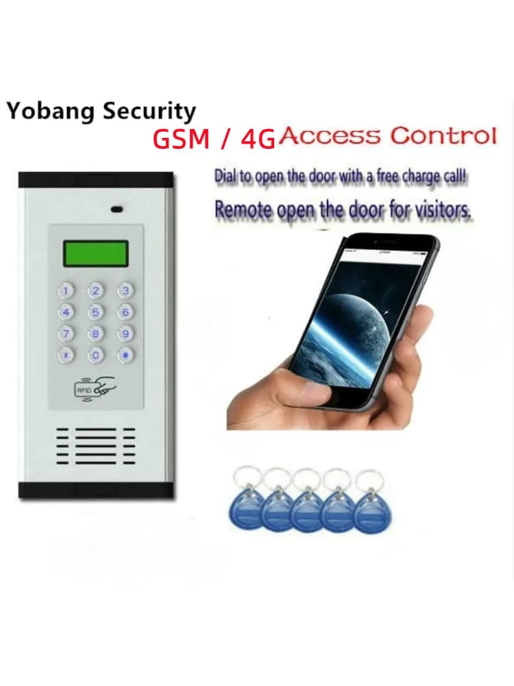 Operador de puerta 4G/GSM Control Longrang intercomunicador inalámbrico para construcción soporte de acceso 200 habitaciones 1000 números