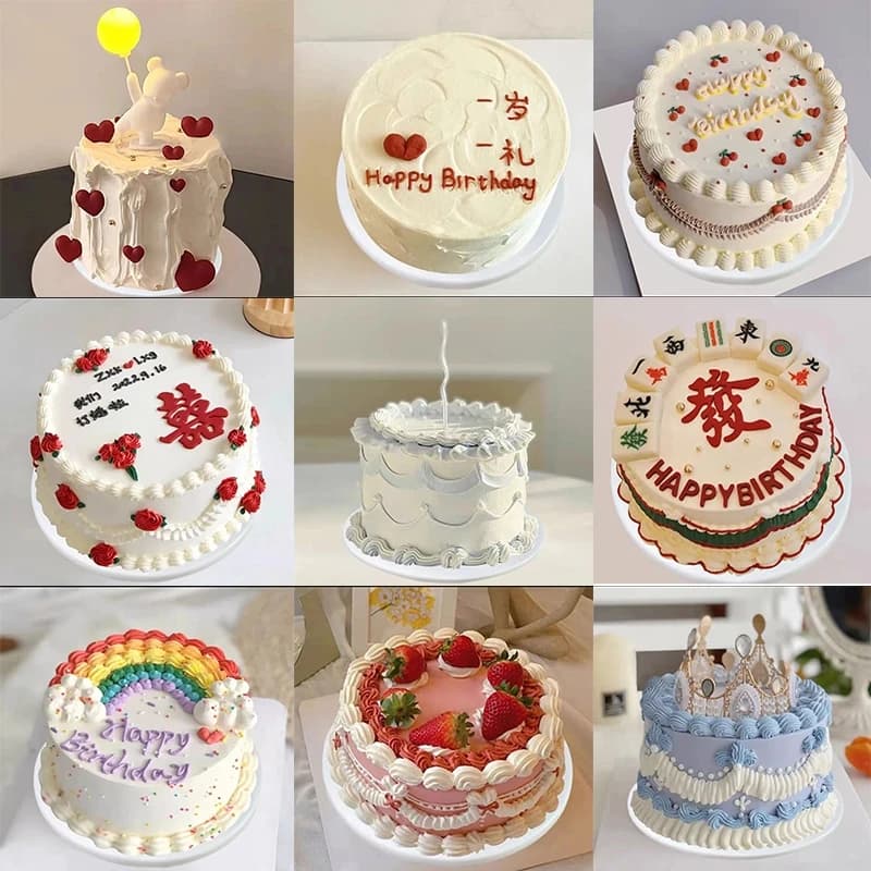 Modelo de pastel falso de 6 pulgadas, simulación de pastel de cumpleaños para escaparates, muestra decorativa para bodas, fiestas, accesorios para